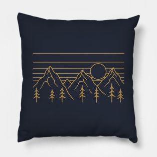 Nature Lines - Golden Version Pillow