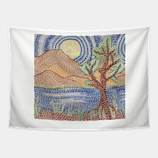 Handmade Embroidery of Landscape Tapestry