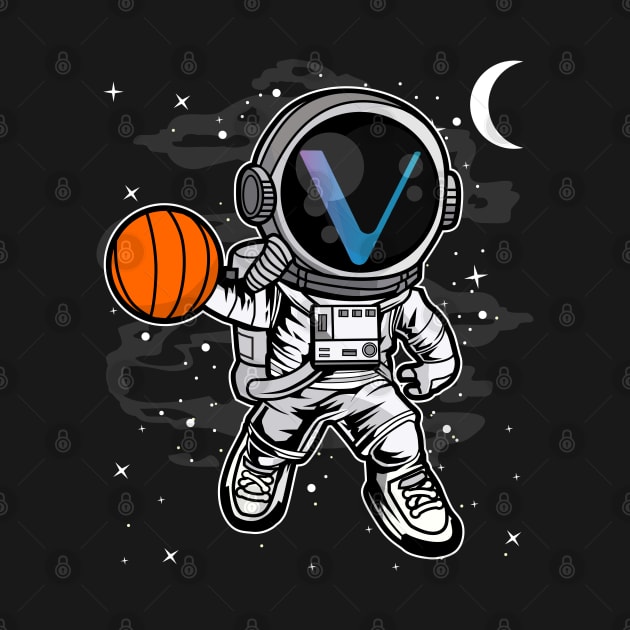 Astronaut Basketball Vechain VET Coin To The Moon Crypto Token Cryptocurrency Blockchain Wallet Birthday Gift For Men Women Kids by Thingking About