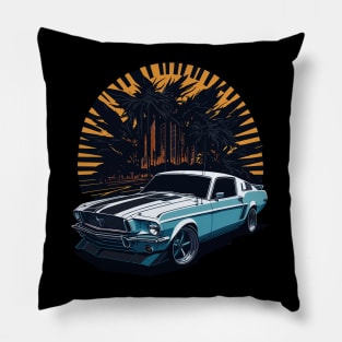 Ford Boss 302 Mustang Vintage Car Pillow