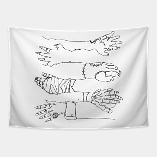 Horror Hands Tapestry