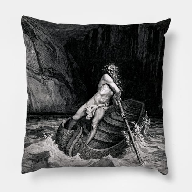 Gustave Doré - Charon Pillow by TwistedCity