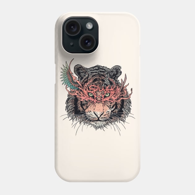 Masked Tiger Phone Case by MatMiller