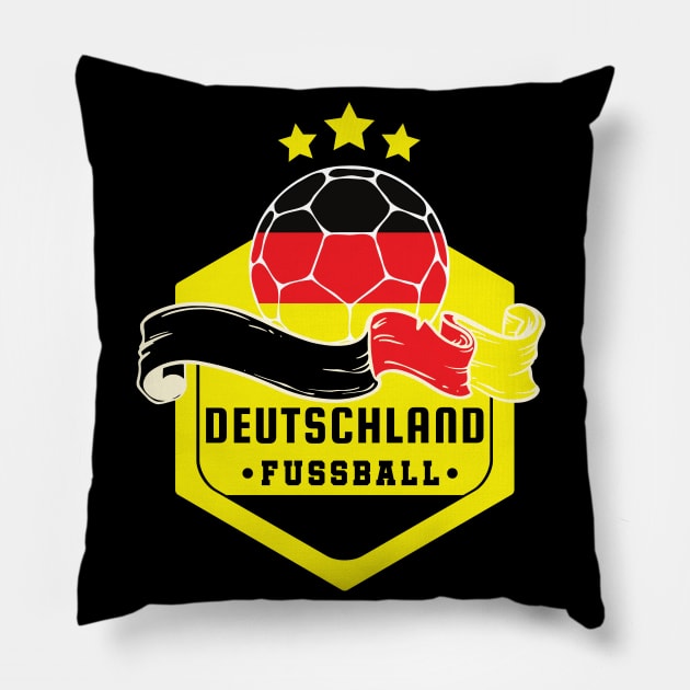 Deutschland Football Pillow by footballomatic