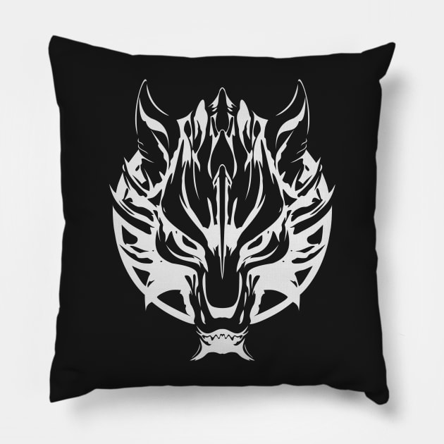 viking wolf Pillow by yukiotanaka