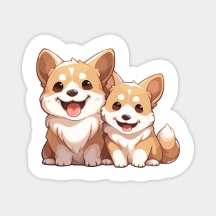 Cuddle Up with Corgis Magnet