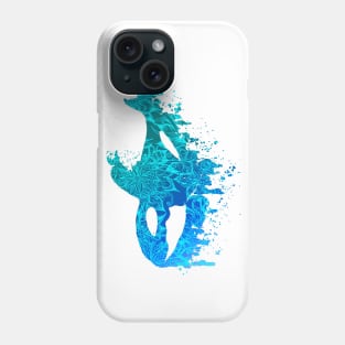 Blue Floral Orca Phone Case