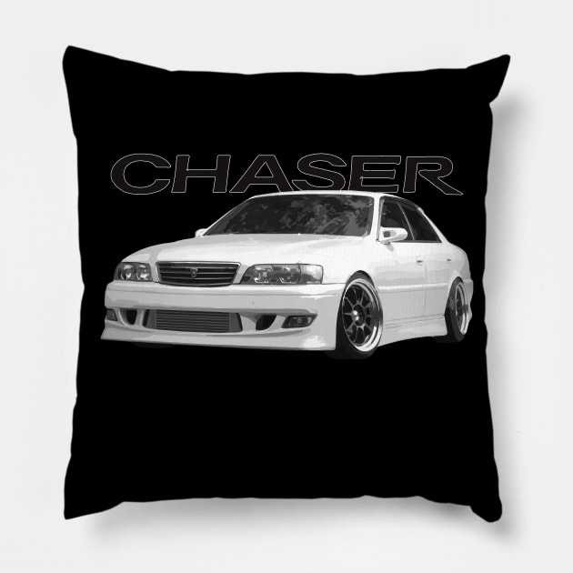 JZX100 TRD TOURER V CHASER MARK II tOYOTA Drift 1jz street car Pillow by cowtown_cowboy