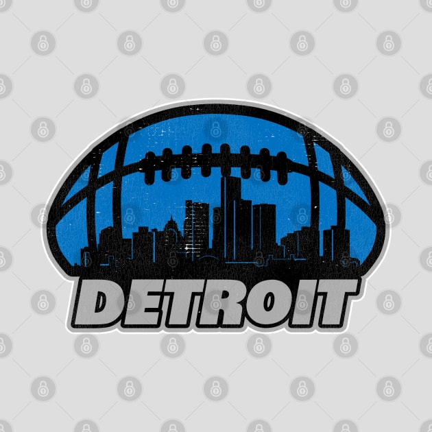 Detroit Football Skyline by darklordpug