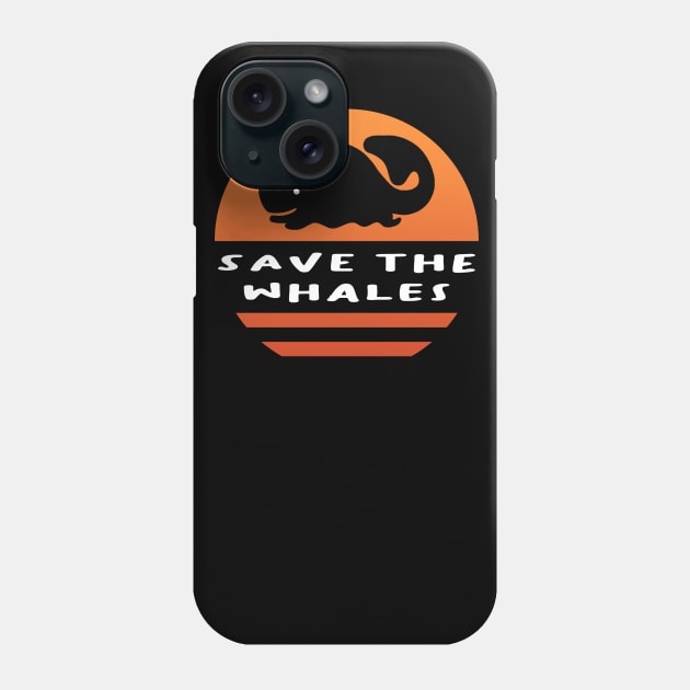 Cute Save the Whales Phone Case by outrigger