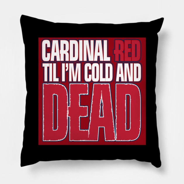 Cardinal Red  Baseball Pillow by TshirtsCintia