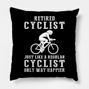 Pedaling into Retirement Bliss - Embrace the Joy of a Happier Cyclist! ‍️ Pillow