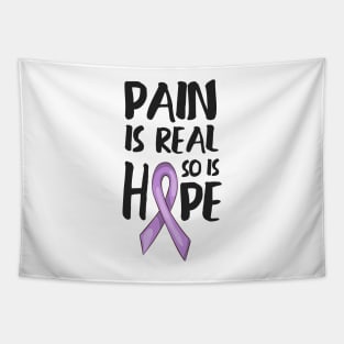 'Pain Is Real So Is Hope' PTSD Mental Health Shirt Tapestry