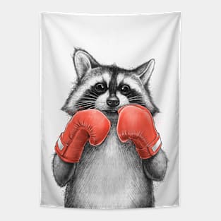 Raccoon boxer Tapestry