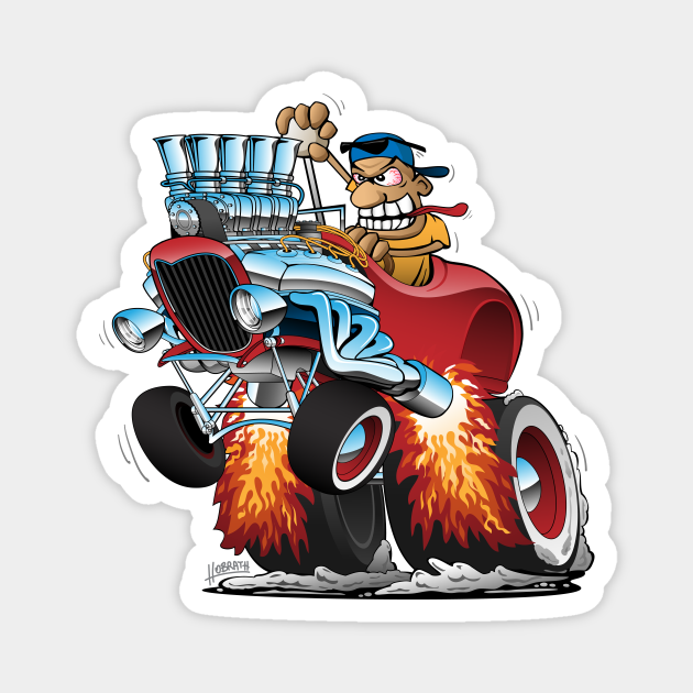 Highboy Hot Rod Race Car Cartoon - Hot Rod - Magnet | TeePublic Highboy Hot Rod Race Car Cartoon - Hot Rod - Magnet | TeePublic