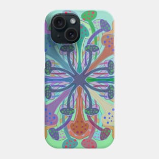 Colorful mushroom mandala Phone Case