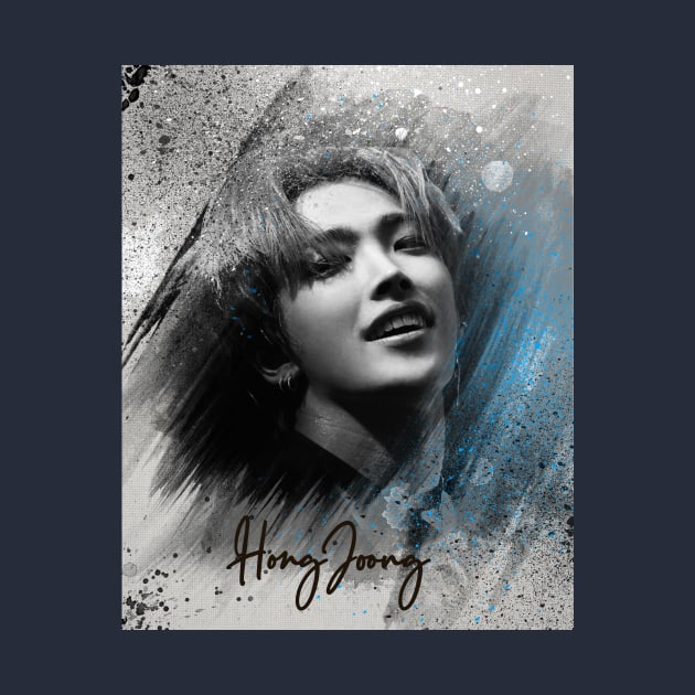 ATEEZ Illustrations - Hongjoong Fanart - Kpop print Kpop poster Kim Hongjoong Ateez merch by GalleryArtField