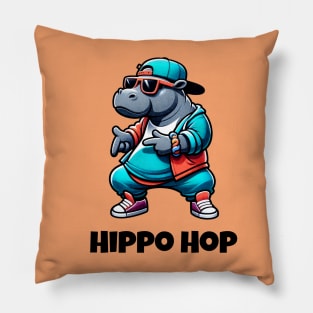 Hippo Hop Dancer Pillow