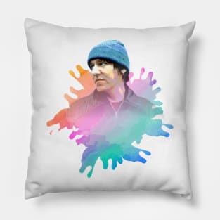 ELLIOT SMITH WITH SPLASH COLOR PAINTING Pillow