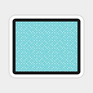 Turquoise Blue Aqua White Polka Dots Cute Pattern Magnet