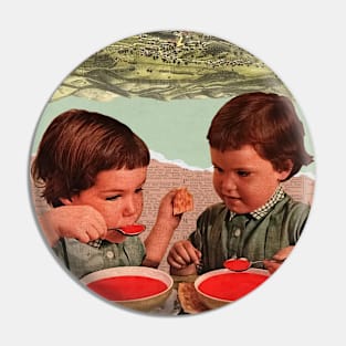 Soup - Collage/Surreal Art Pin