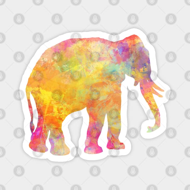 Orange elephant #elephant Magnet by JBJart