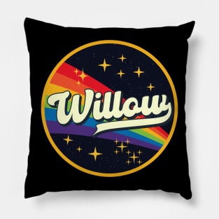 Willow // Rainbow In Space Vintage Style Pillow