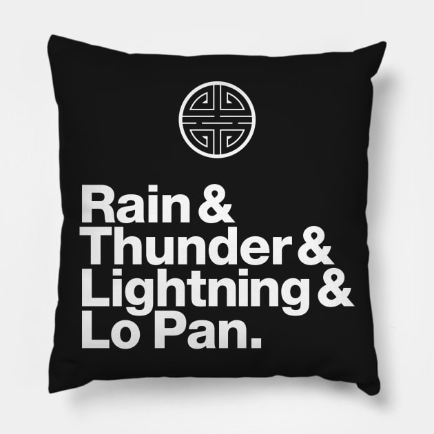 Lo Pan & the 3 Storms: Experimental Jetset Pillow by HustlerofCultures