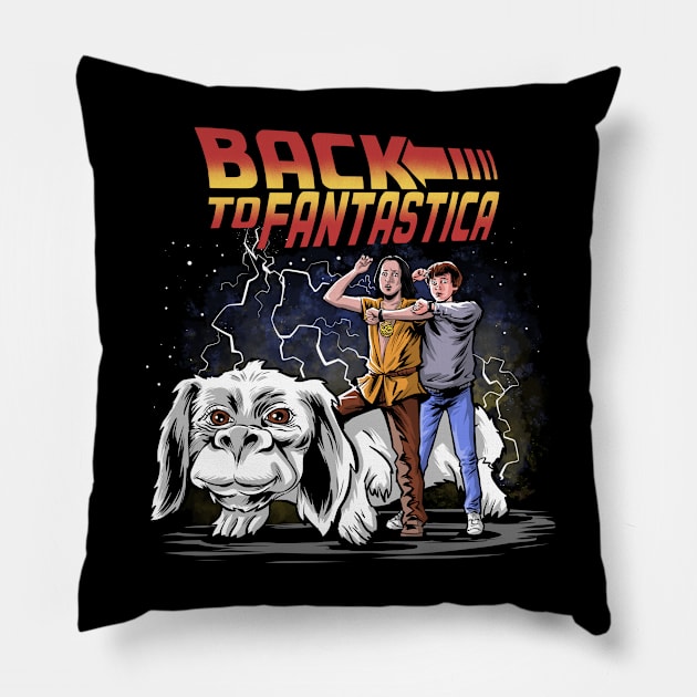 Back to Fantastica Pillow by Zascanauta