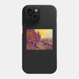 'Flower Market' by Georges Stein REMASTERED TECHNICOLOR Phone Case