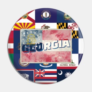 Georgia vintage style retro souvenir Pin