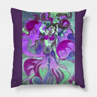 Dancing Mermaid Painting Pillow