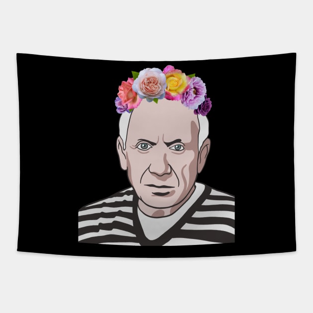 Artist Portrait With Flower Crown Tapestry by isstgeschichte