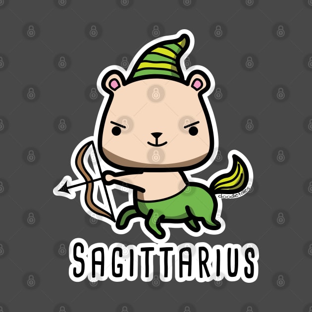 Sagittarius zodiac teddy bear by doodletales