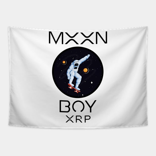 XRP To The Moon Crypto Tapestry by KultureinDeezign