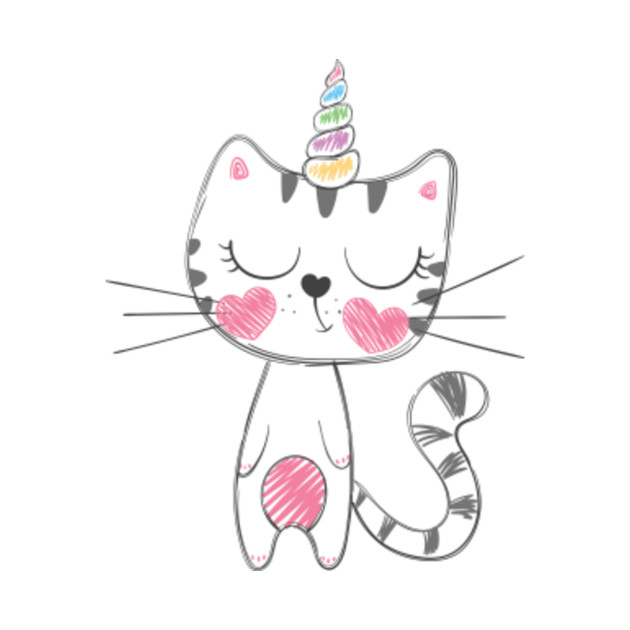 Caticorn Unicorn Cat Kittycorn Girls Women Rainbow Caticorn