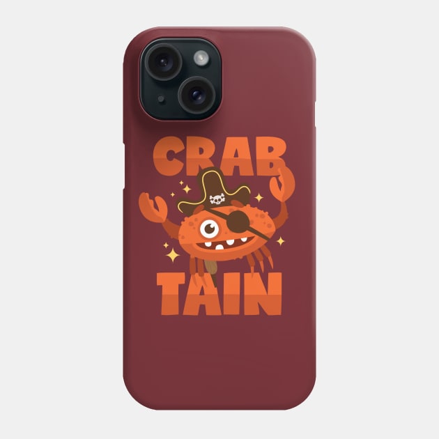 Crab Captain Pun Pirate Crabtain Phone Case by voidea