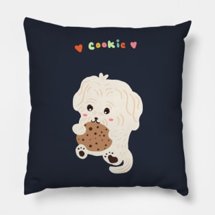 Dog Eating Cookie Pillow