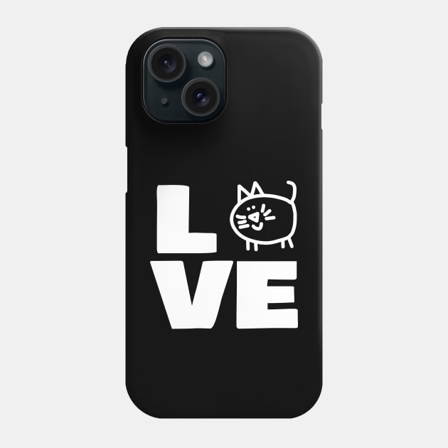 Love Chonk Cat Animals Phone Case by ellenhenryart