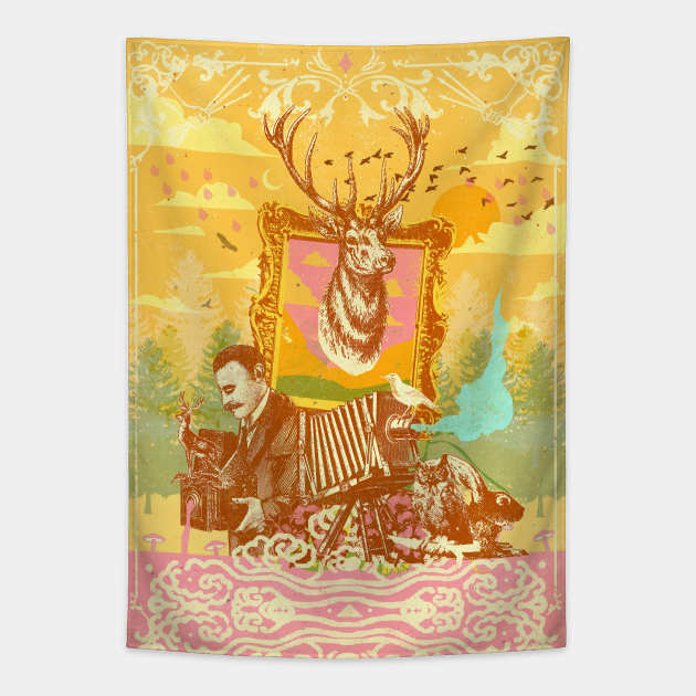 PORTRAIT DEER Tapestry by Showdeer