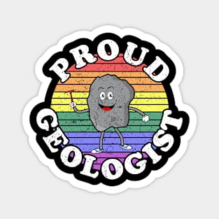 Retro LGBT Proud Geologist Magnet