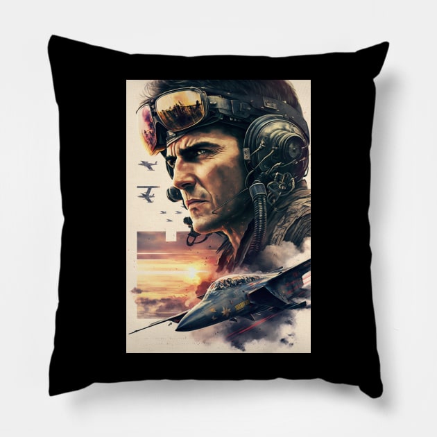 Top Gun - Original Artwork Pillow by Labidabop