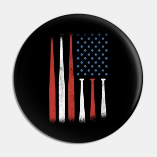 Patriotic Baseball American Flag | 4th of July Pin