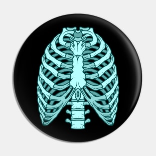 Rib Cage (Teal) Pin