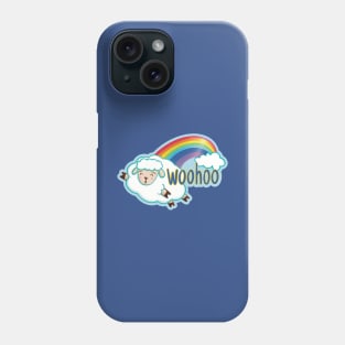 Woohoo - Funny Rainbow Sheep Phone Case