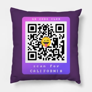 Scan for California, Qr Code Funny Memes -24 Pillow