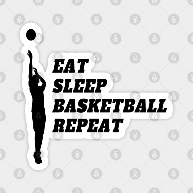 Eat Sleep Basketball Repeat Magnet by Obeyesse