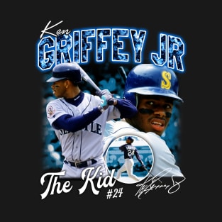 Ken Griffey Jr The Kid Basketball Legend Signature Vintage Retro 80s 90s Bootleg Rap Style T-Shirt