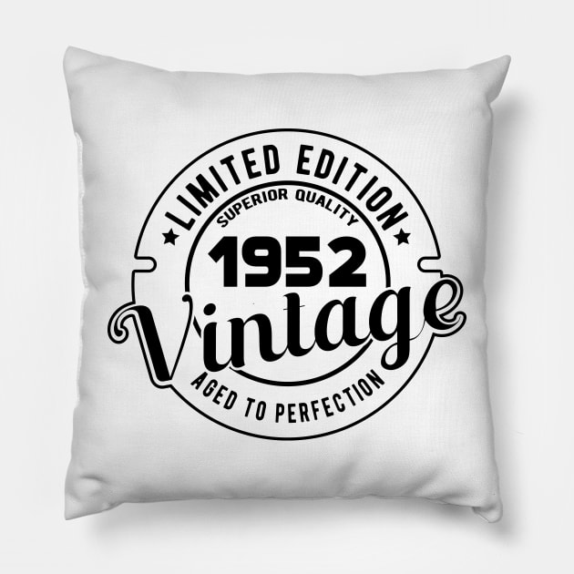 1952 VINTAGE - 69Th BIRTHDAY GIFT Pillow by KC Happy Shop