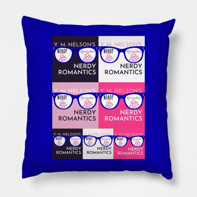 Nerdy Romantics Logo Grid Pillow by Nerdy Romantics Fan Shop